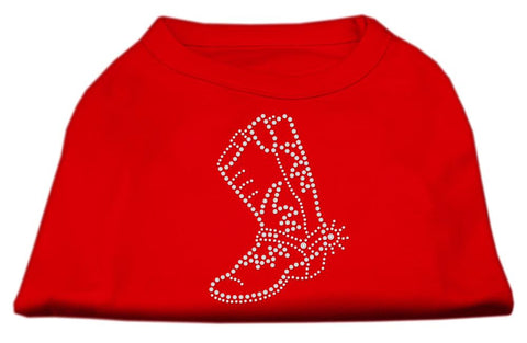 Rhinestone Boot Shirts Red M (12)