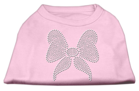 Rhinestone Bow Shirts Light Pink S (10)