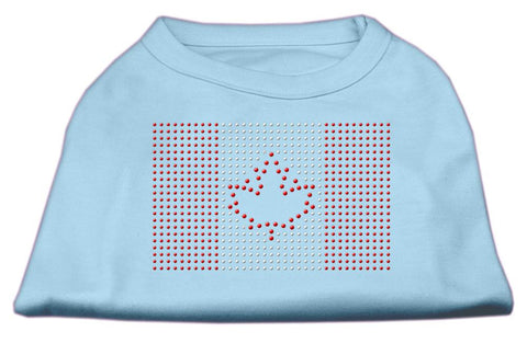 Canadian Flag Rhinestone Shirts Baby Blue S (10)