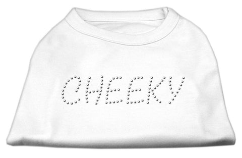 Cheeky Rhinestone Shirt White M (12)