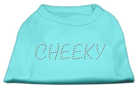 Cheeky Rhinestone Shirt Aqua XL (16)