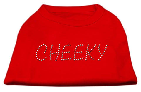 Cheeky Rhinestone Shirt Red XL (16)