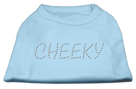 Cheeky Rhinestone Shirt Baby Blue XXL (18)