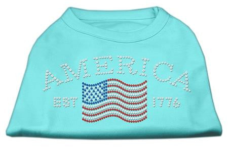 Classic American Rhinestone Shirts Aqua M (12)