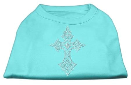 Rhinestone Cross Shirts Aqua XS (8)