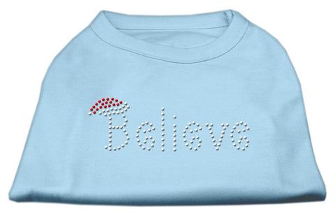 Believe Rhinestone Shirts Baby Blue L (14)