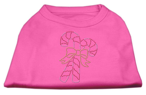 Candy Cane Rhinestone Shirt Bright Pink XXXL(20)