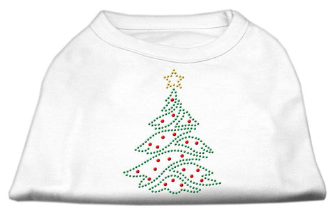 Christmas Tree Rhinestone Shirt White M (12)