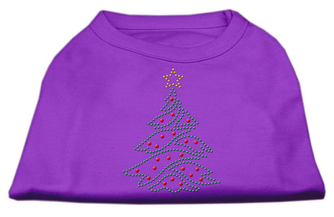 Christmas Tree Rhinestone Shirt Purple S (10)