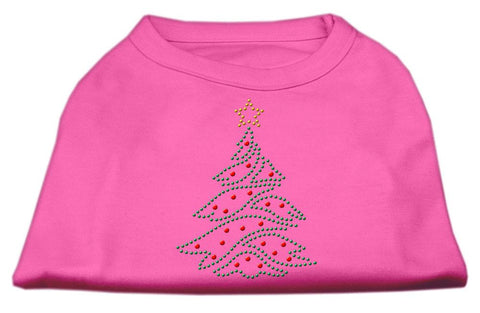 Christmas Tree Rhinestone Shirt Bright Pink XL (16)