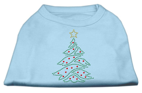 Christmas Tree Rhinestone Shirt Baby Blue XXL (18)