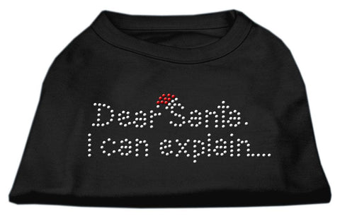 Dear Santa I Can Explain Rhinestone Shirts Black S (10)