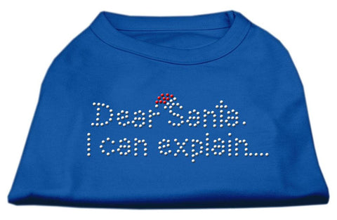 Dear Santa I Can Explain Rhinestone Shirts Blue XL (16)