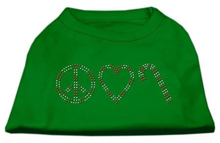 Peace, Love, and Candy Canes Shirts Emerald Green XS (8)