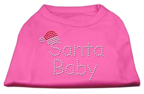 Santa Baby Rhinestone Shirts  Bright Pink L (14)