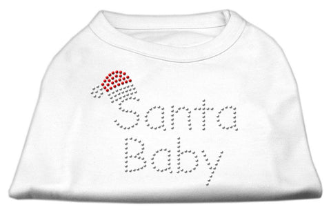 Santa Baby Rhinestone Shirts  White M (12)