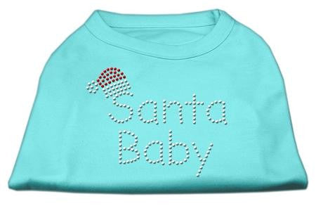 Santa Baby Rhinestone Shirts  Aqua XL (16)