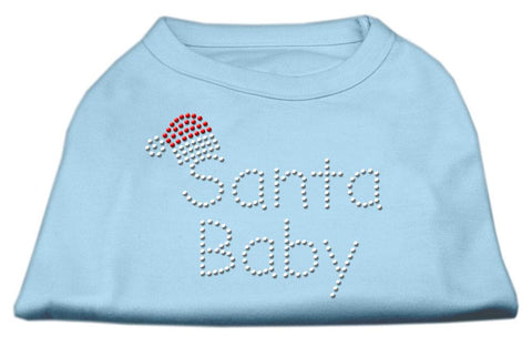 Santa Baby Rhinestone Shirts  Baby Blue XXXL (20)