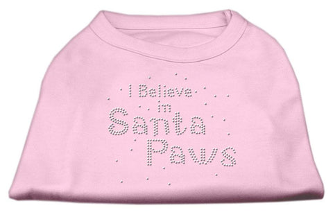 I Believe in Santa Paws Shirt Light Pink L (14)