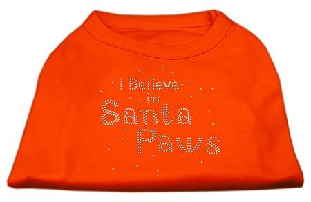 I Believe in Santa Paws Shirt Orange Lg (14)