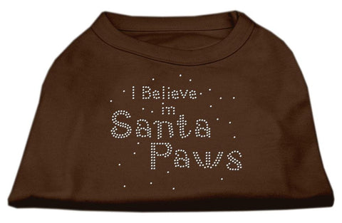 I Believe in Santa Paws Shirt Brown Sm (10)