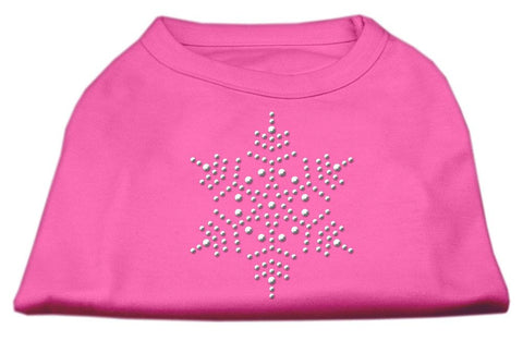 Snowflake Rhinestone Shirt  Bright Pink XL (16)