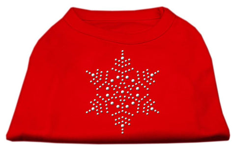 Snowflake Rhinestone Shirt  Red XS (8)