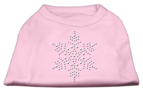 Snowflake Rhinestone Shirt  Light Pink XXL (18)