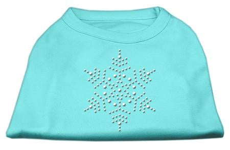 Snowflake Rhinestone Shirt  Aqua XXXL(20)