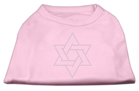 Star of David Rhinestone Shirt   Light Pink S (10)