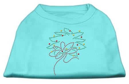 Christmas Wreath Rhinestone Shirt Aqua XS (8)