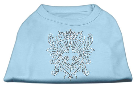 Rhinestone Fleur De Lis Shield Shirts Baby Blue S (10)