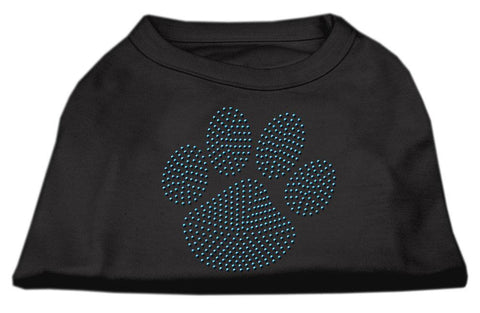 Blue Paw Rhinestud Shirt Black XS (8)