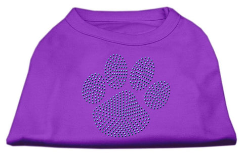 Blue Paw Rhinestud Shirt Purple XS (8)