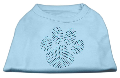 Blue Paw Rhinestud Shirt Baby Blue XXL (18)