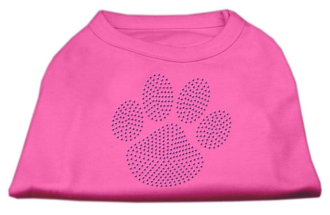 Purple Paw Rhinestud Shirts Bright Pink XS (8)