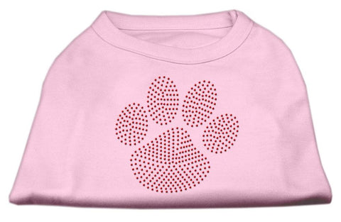 Red Paw Rhinestud Shirts Light Pink L (14)