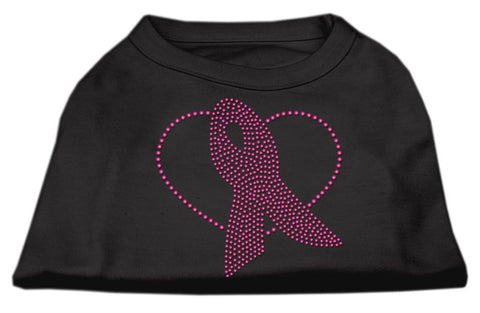 Pink Ribbon Rhinestone Shirts Black M (12)