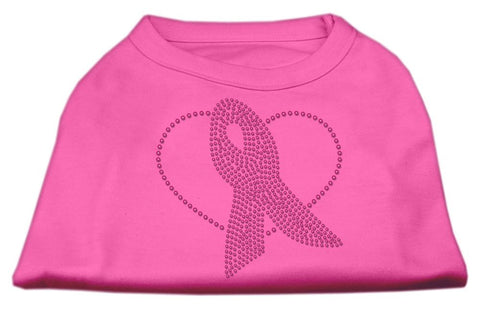 Pink Ribbon Rhinestone Shirts Bright Pink S (10)