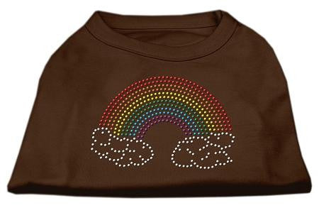 Rhinestone Rainbow Shirts Brown Sm (10)