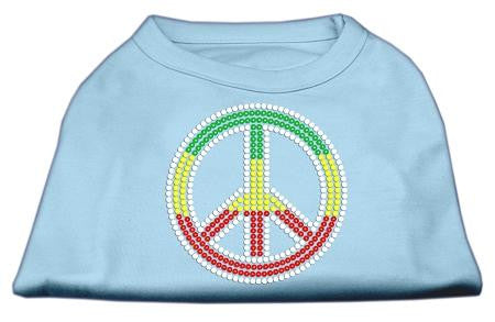 Rasta Peace Sign Shirts Baby Blue M (12)