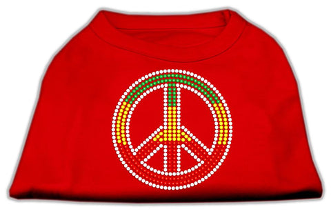 Rasta Peace Sign Shirts Red S (10)