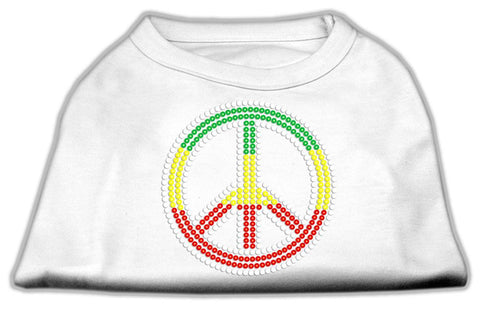 Rasta Peace Sign Shirts White S (10)