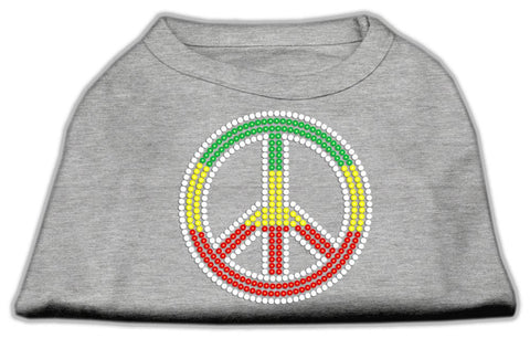 Rasta Peace Sign Shirts Grey XL (16)