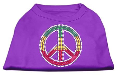 Rasta Peace Sign Shirts Purple XL (16)