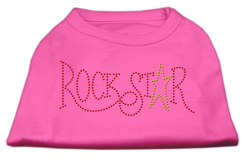 RockStar Rhinestone Shirts Bright Pink L (14)