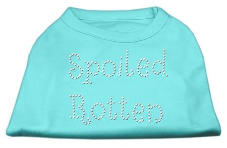 Spoiled Rotten Rhinestone Shirts Aqua XS (8)