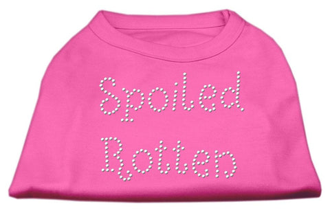 Spoiled Rotten Rhinestone Shirts Bright Pink XS (8)