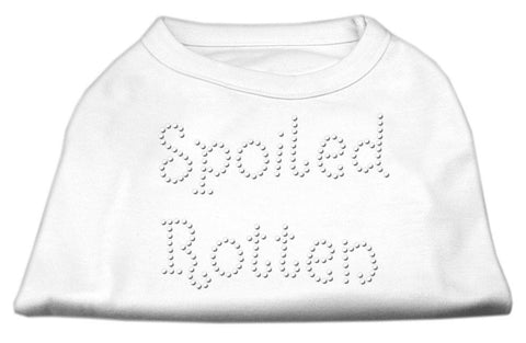 Spoiled Rotten Rhinestone Shirts White XS (8)