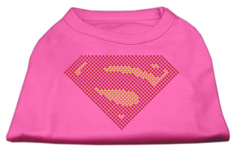 Super! Rhinestone Shirts Bright Pink L (14)